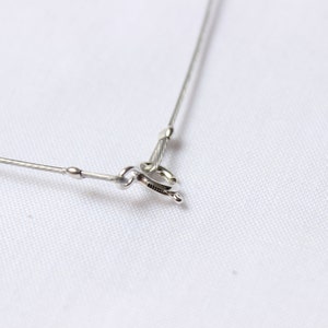 Tiny line and Point Pendant Sterling silver Polished Medium-size pendant Delicate Simple image 5