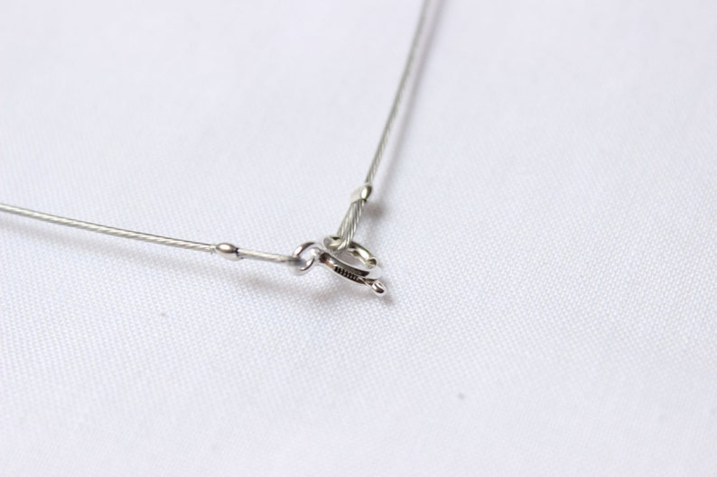 Tiny line and Point Pendant Sterling silver Polished Medium-size pendant Delicate Simple image 5