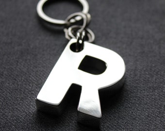 Letter Keychain Custom made of Sterling silver, Made to order, Custom Letter, Keychain Personalized Initials