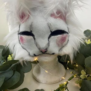 Pelzige therian kätzchen katzen tiger katzen maske quadrobics kitty pelz pelz fursuit kopf larp tier Cosplay