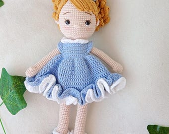 Bambola all'uncinetto personalizzata Cenerentola, peluche, bambola
