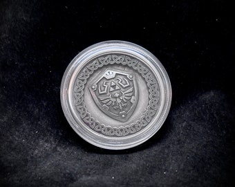 Fine silver Hylian shield buffalo round coin ingot