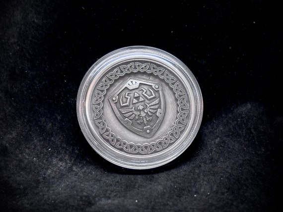 Fine silver Hylian shield buffalo round coin ingot