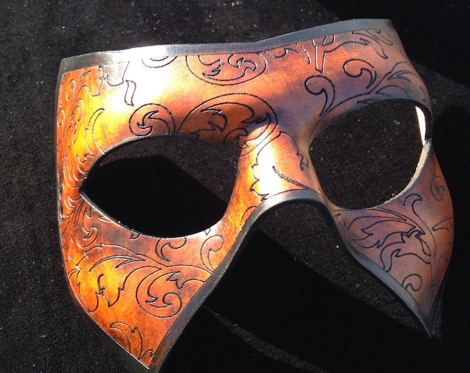 Floral Superhero leather mask