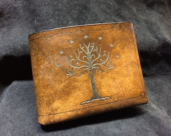 Leather Lord of the rings wallet White Tree of Gondor