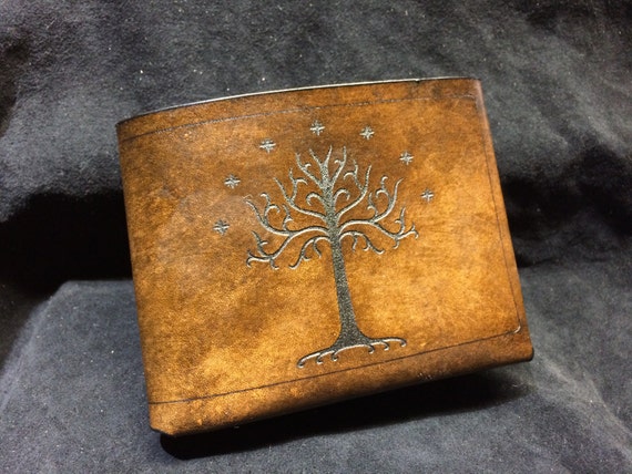 Leather Lord of the rings wallet White Tree of Gondor