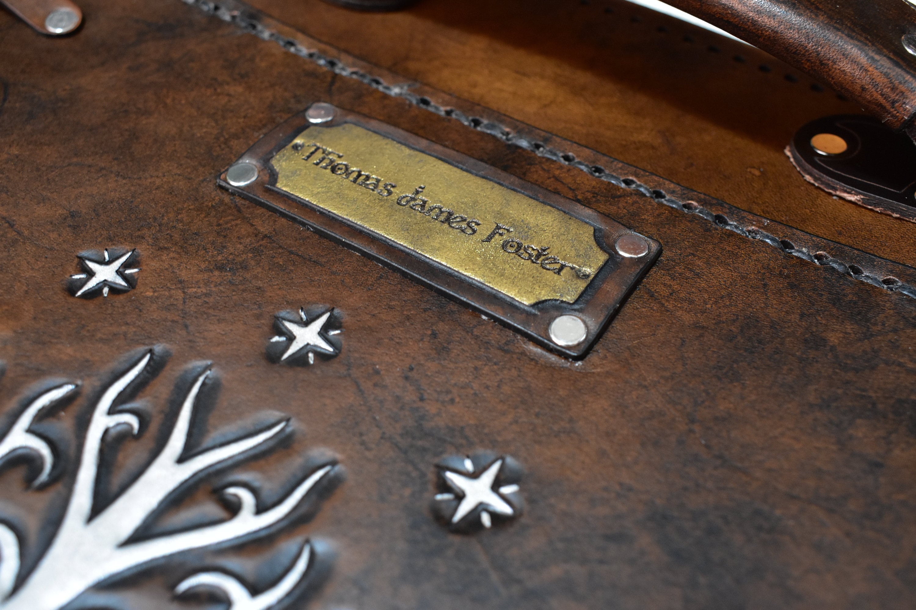 Personalized Leather Name plate