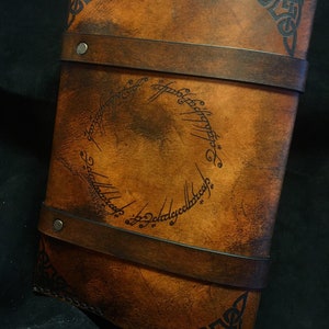 Leather Lord of The rings Tree of Gondor journal day planner book cover image 7