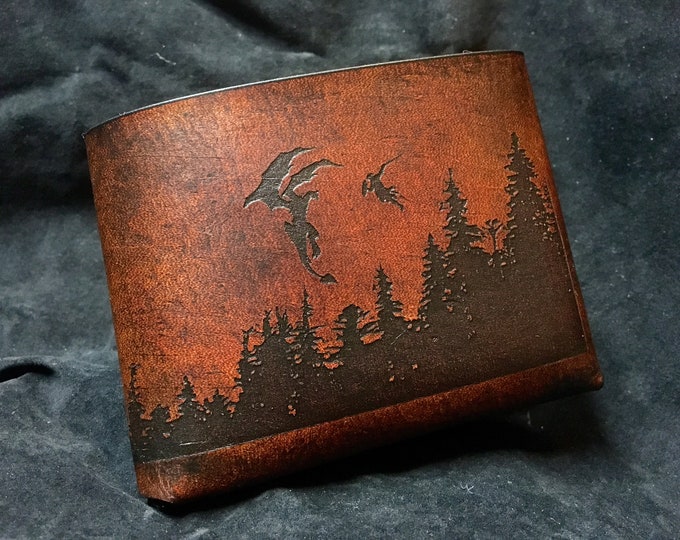 Leather dragon warrior themed wallet