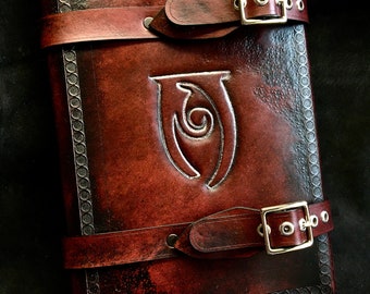 Oblivion tome leather journal day planner book cover
