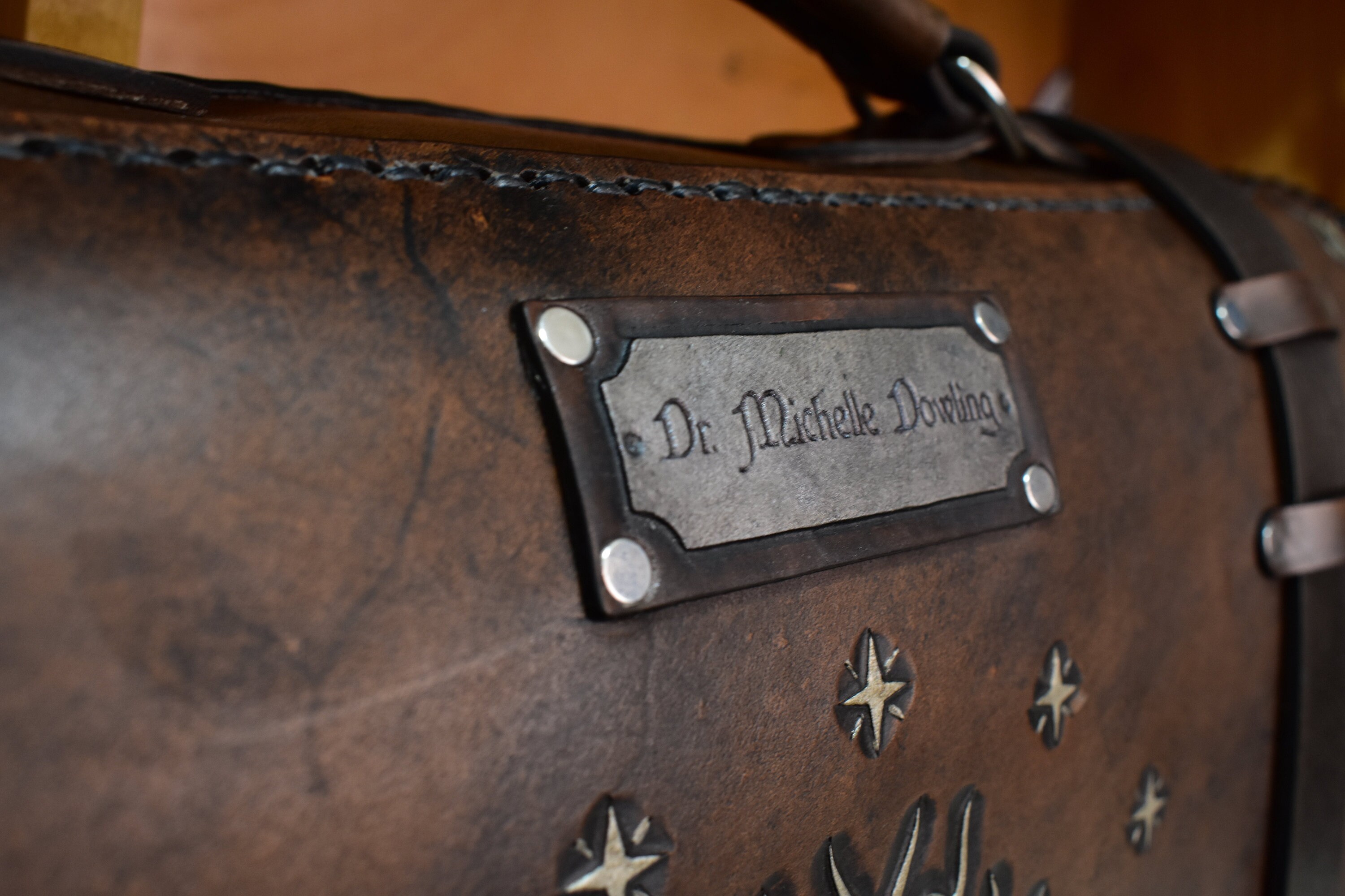 Personalized Leather Name plate