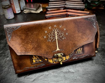Middle earth lotr nintendo Switch Case OLED -  Leather Lord of the rin themed Nintendo Switch carrying case