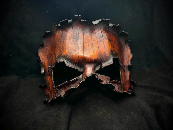 Creepy Pumpkin Leather Mask - Grotesque Halloween Mask