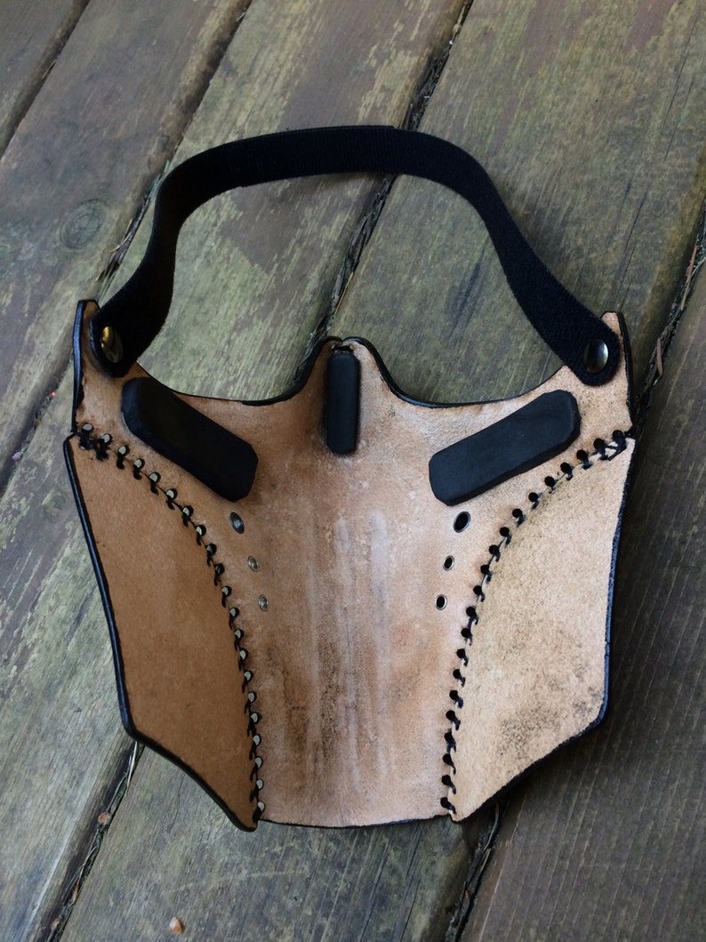 Leather Punisher biker airsoft half mask Etsy