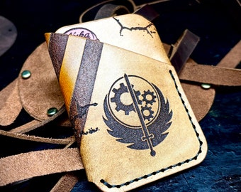 Cartera de cuero minimalista Wastelands de la Hermandad del Acero