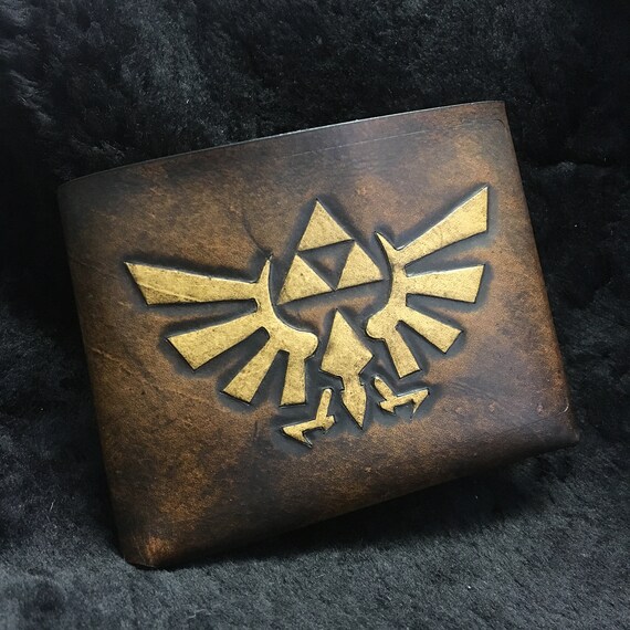 Cartera Hyrule Zelda Triforce cuero Cartera de jugador de - Etsy España