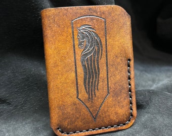 Gondor herr der ringe Männer Brieftasche Plektrum Tasche Geschenk für Männer Pferd Muster Leder Männer Brieftasche Jahrestag Geschenk Junggesellengeschenkidee