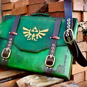 Sac pour ordinateur portable Zelda en cuir - cartable - porte-documents - sac messager