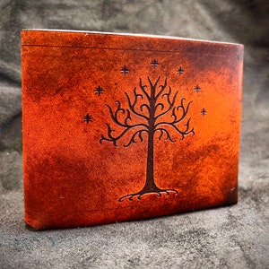 Leather Lord of the rings wallet White Tree of Gondor image 4