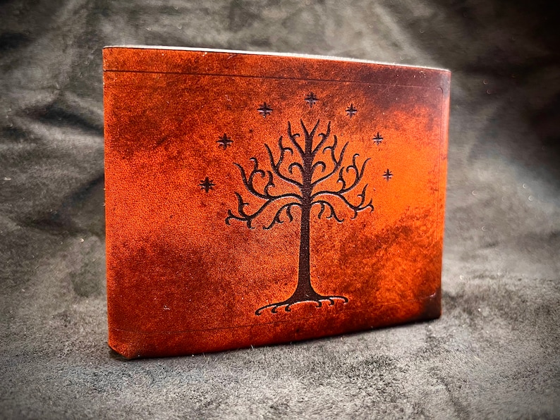 Leather Lord of the rings wallet White Tree of Gondor image 4