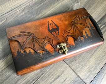 Leather Dragon warrior Switch OLED carrying case