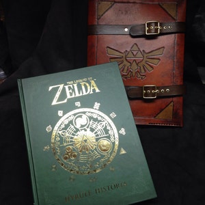 Leather Zelda Triforce journal cover day planner book cover image 5