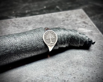 Sterling silver Signet ring with the white tree of Gondor