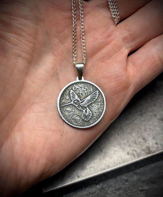 silver925 スターリングシルバー ハミングバード ハチドリ ネックレス ヴィンテージ スターリングシルバー ハミングバード ネックレス