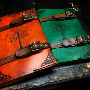 Leather Lord of The rings Tree of Gondor journal day planner book cover image 9