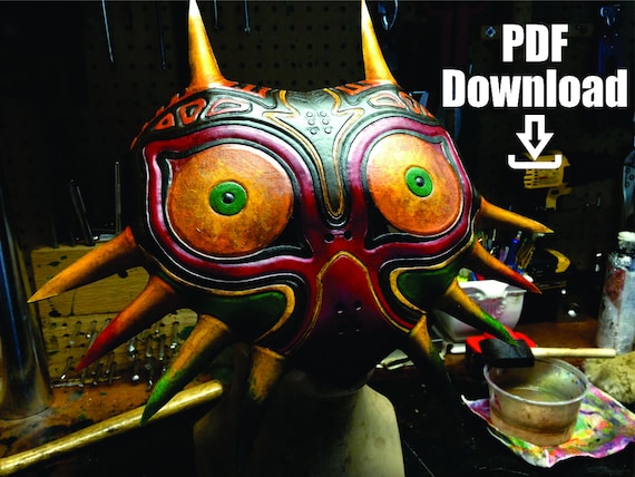 Leather Majoras mask PDF Template  - Digital Leather Pattern