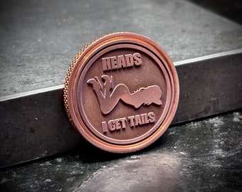 Heads or tails coin golf ball marker bedroom game fun bachelor party golf ball marker