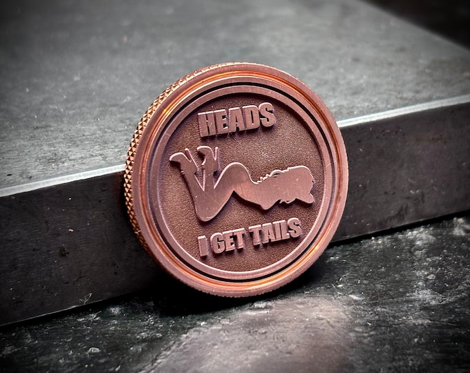 Heads or tails coin bedroom game fun bachelor party golf ball marker