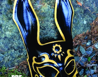 Leather rabbit splicer mask PDF Template  - Digital Leather full Rabbit splicer mask Pattern from Bioshock