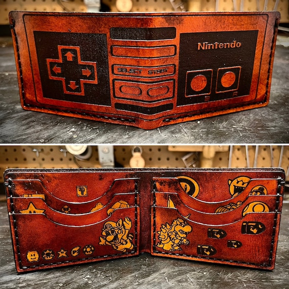 Leather Retro game wallet, gamepad  controller