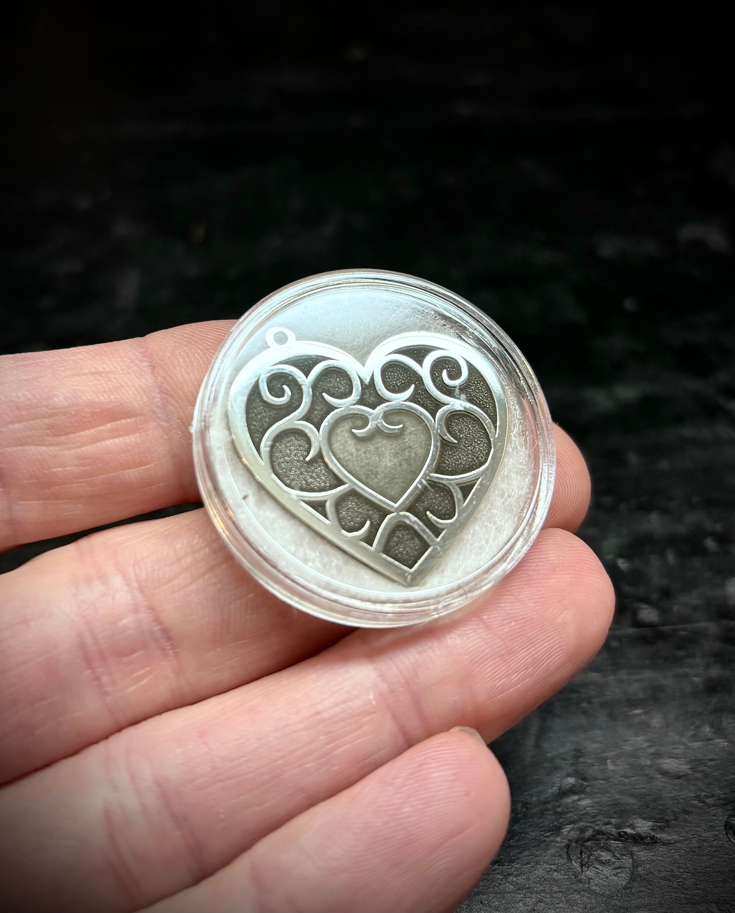 Silver heart pendant made using .925 sterling silver sheet Silver heart pendant made using .925 sterling silver sheet