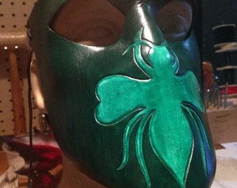 Custom Green Hornet Leather mask for Daniel