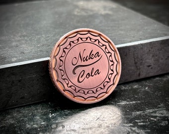 Nuka cola thumbs up copper coin gift idea golf ball marker golfer gift idea for men slammer