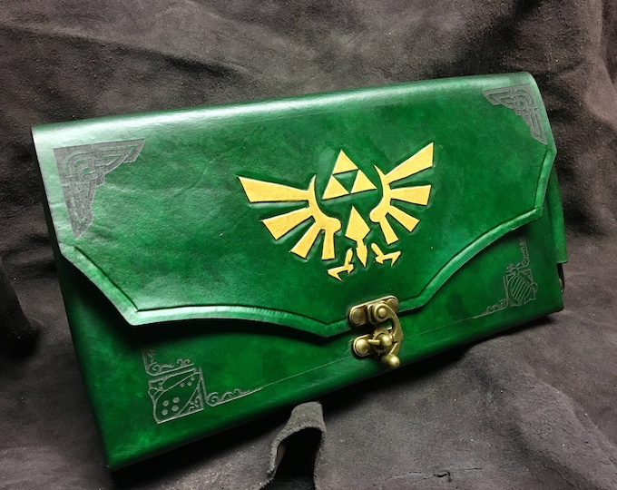 Nintendo Switch Case for Switch 1 or Switch 2 -  Leather Zelda themed Nintendo Switch carrying case