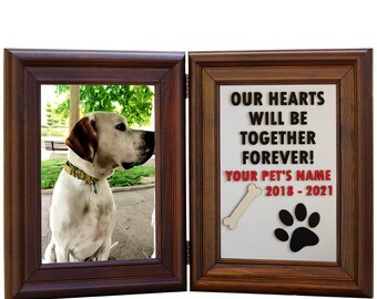 Pine Wood Pet Memorial Frame: Dog & Cat Loss Gift