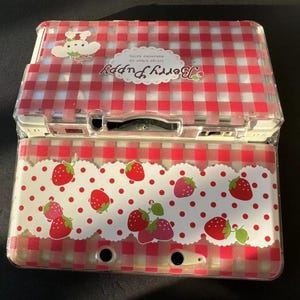 Funda DIY de fresa con dibujos animados para 3DS/NDS: funda protectora de anime hecha a mano