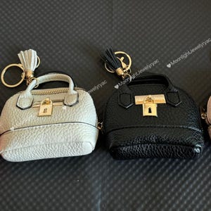 Mini Geldbörse Schlüsselanhänger, kleine Handtasche Schlüsselanhänger, elegante Geldbörse Schlüsselanhänger, Miniatur Tasche, Handtasche Charme