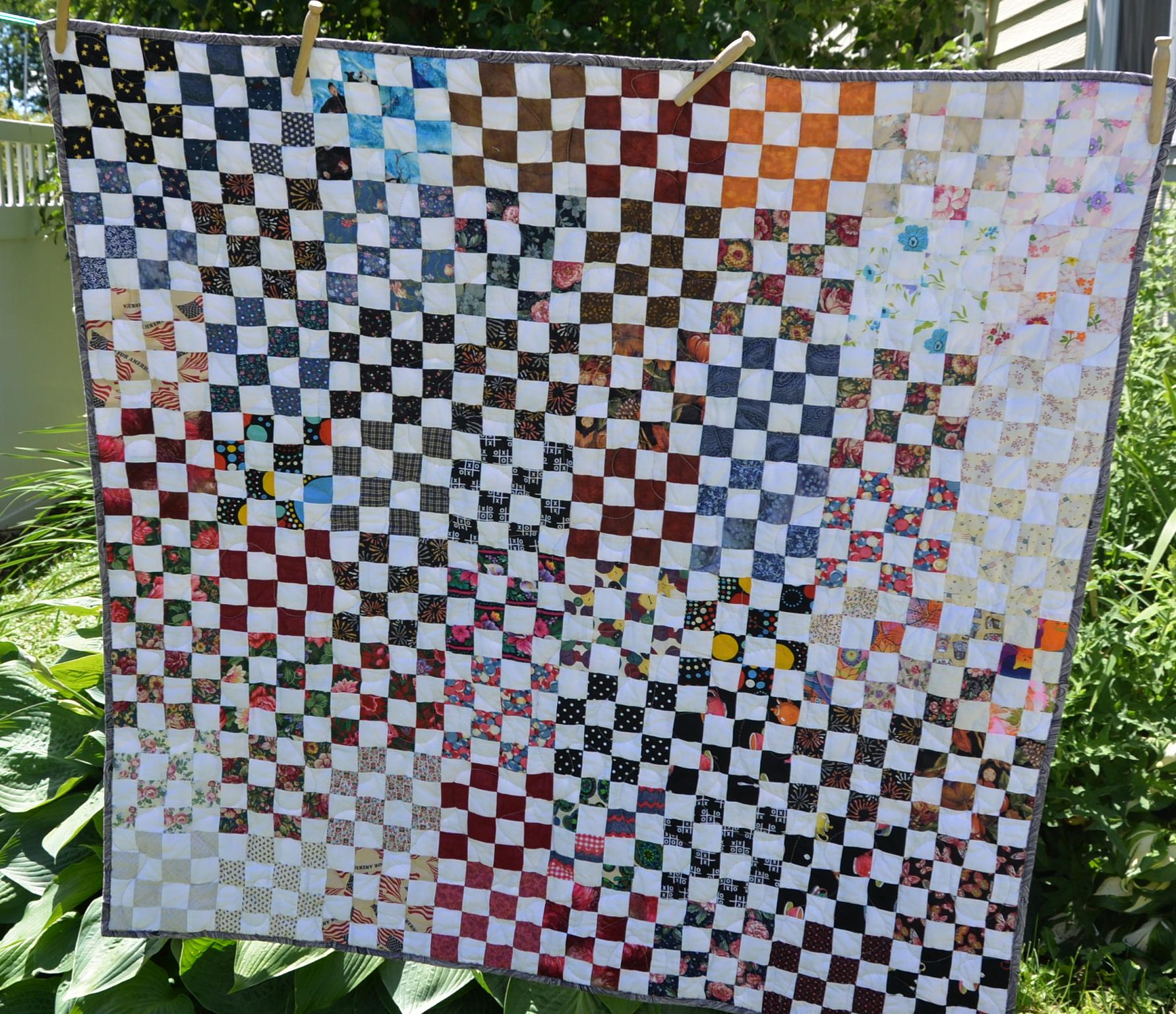 Scrappy Lap Quilt One of a Kind Reversible - Etsy