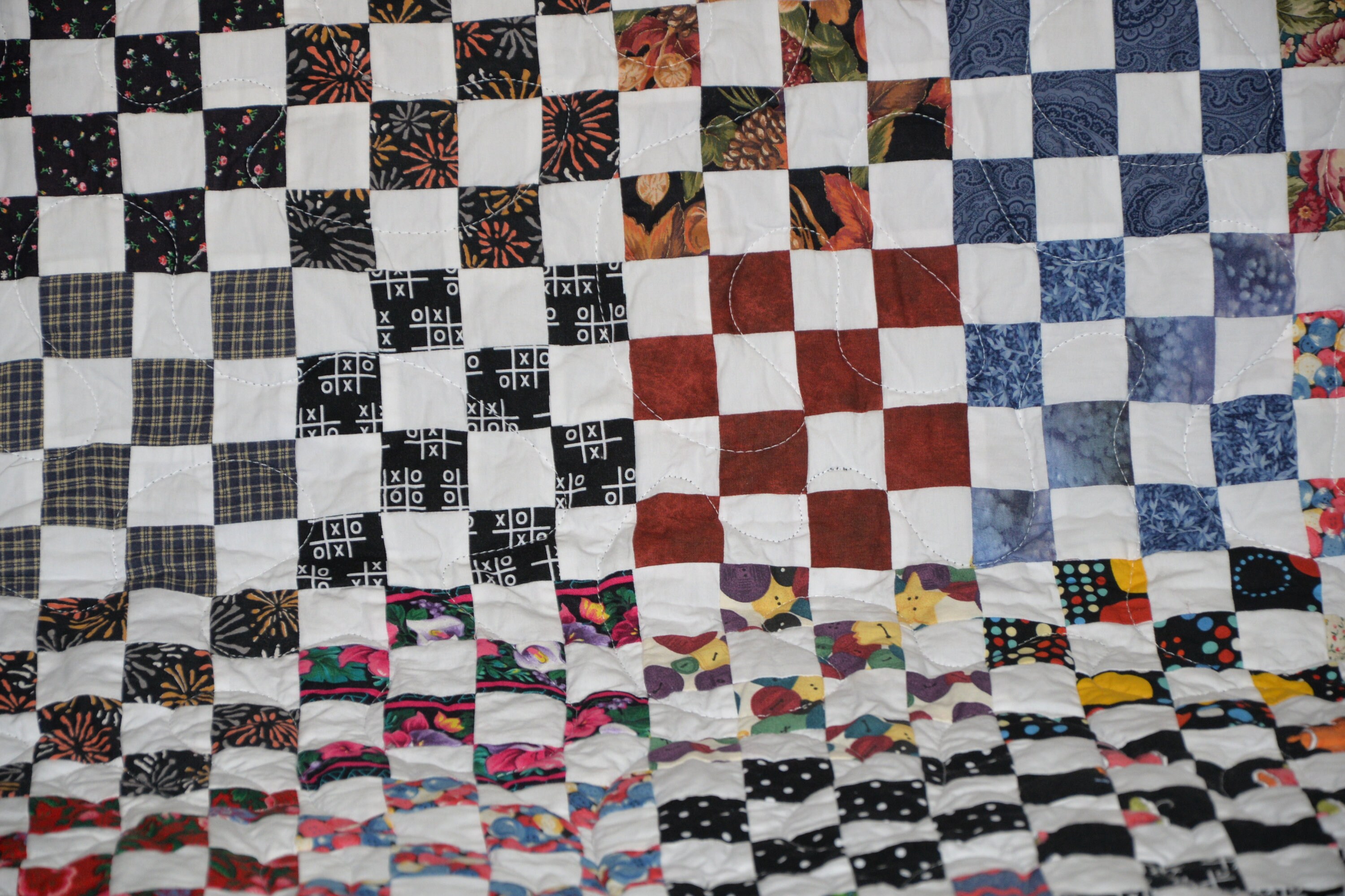 Scrappy Lap Quilt One of a Kind Reversible - Etsy