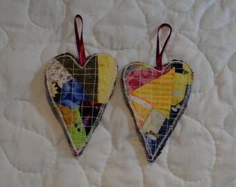 Scrappy Heart Ornament made of Snippets