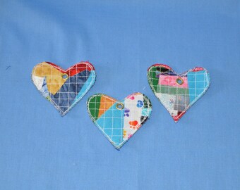 Scrappy Heart Ornament made of Snippets