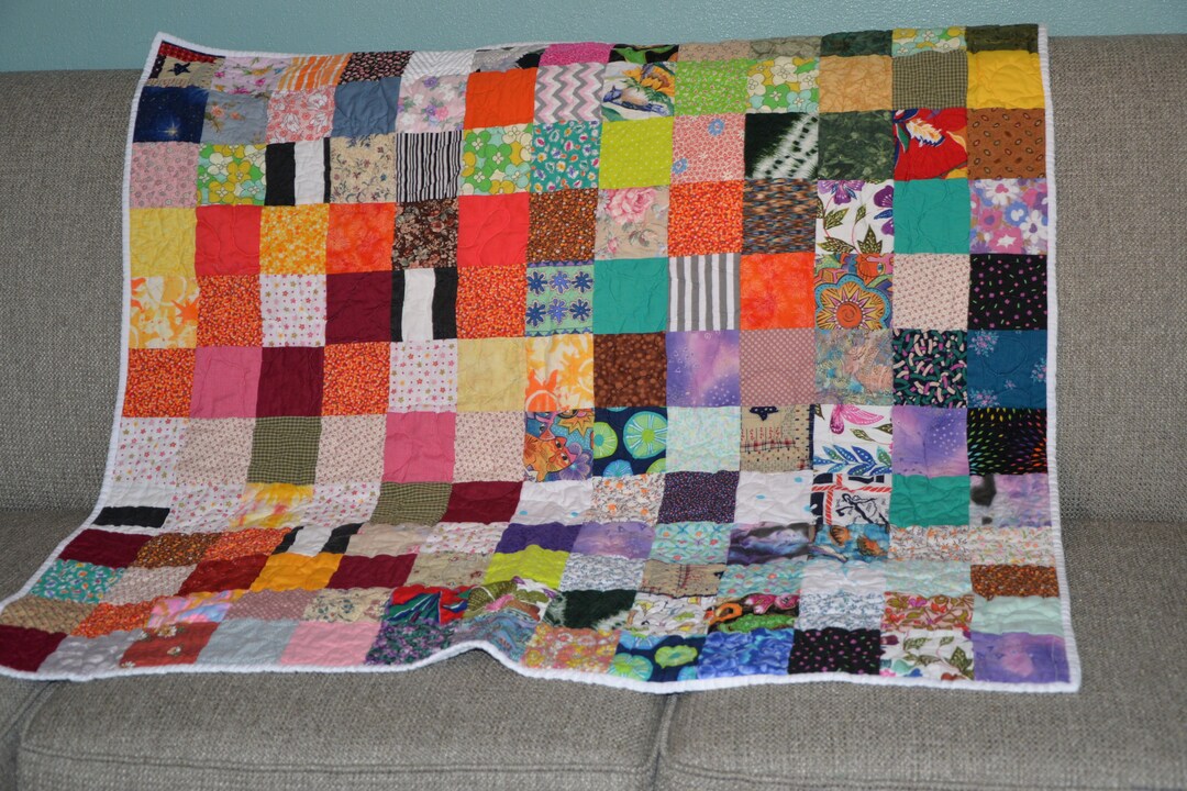 Scrappy Lap Quilt - Etsy