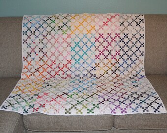 Scrappy Mini Nine Patch Lap Quilt