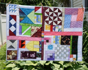 Scrappy Lap Quilt One of a Kind