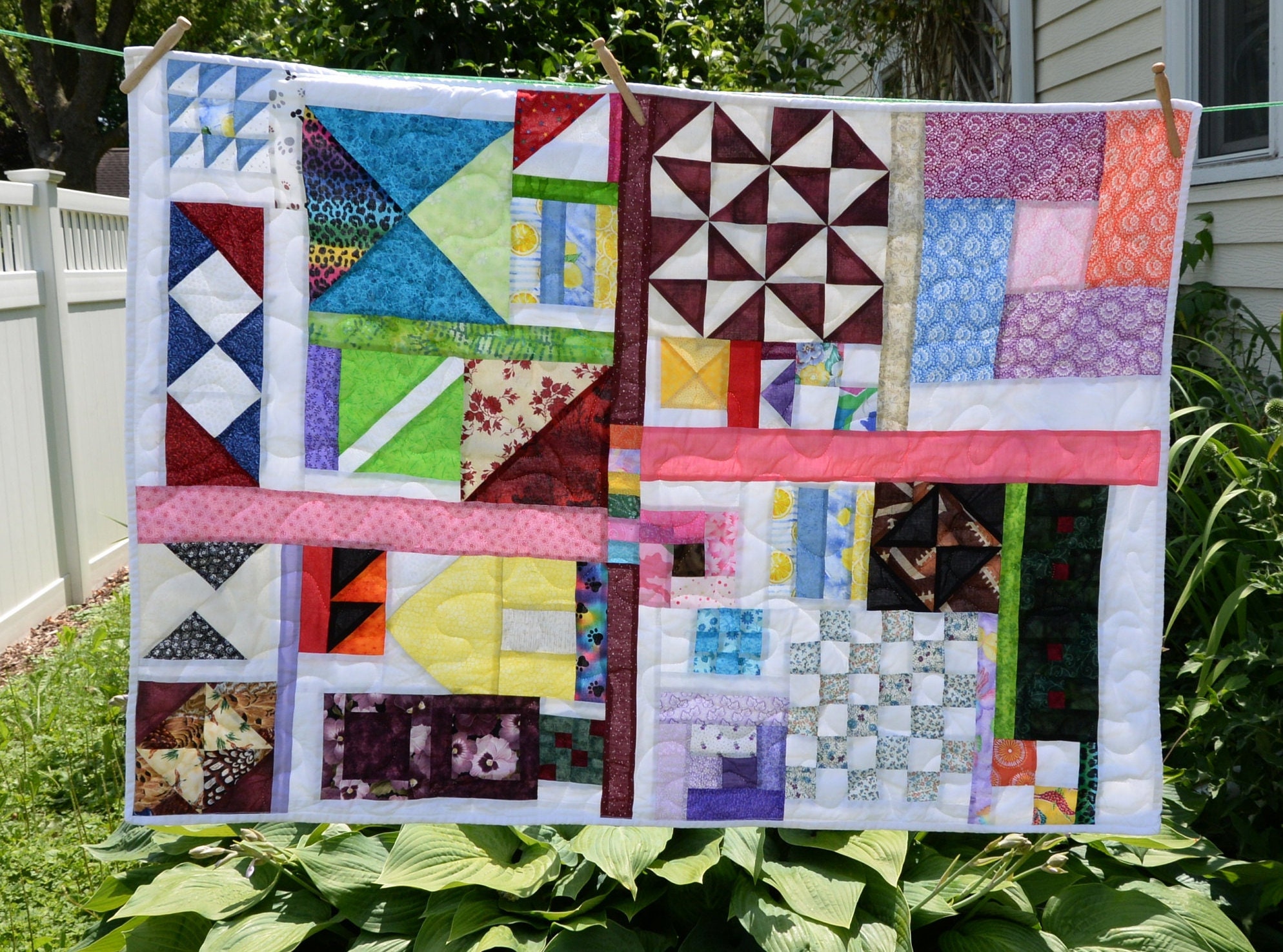 Scrappy Lap Quilt One of a Kind - Etsy