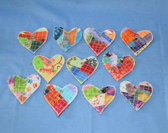 Scrappy Heart Ornament made of Snippets